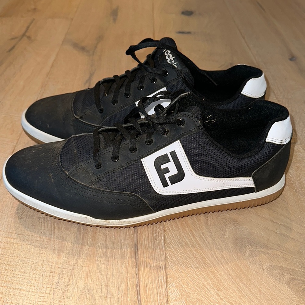 FootJoy Black and White Athletic Golf Shoes